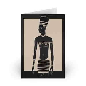 Cartões de felicitações de arte africana 4x6, 1 ou 10 unidades, cartões de aniversário para todas as ocasiões, papelaria artística, design africano exclusivo, cartão de agradecimento de Natal