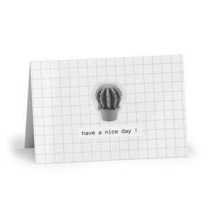 Cactus Greeting Cards - Have a Nice Day! Cute Stationery Blank Inside Perfect for Any Occasion 1 or 10 Pcs Boho Gift Card For Co Worker