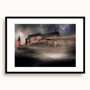 A1 Limited Edition Fine Art Print Vianden Castle Poster Travel Wall Art North-East Historic Decor Twilight Landscape Gift For Travel Lovers