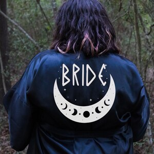 Brides Coven Robe, Maid of Honor robe, Witch Bridal Party Robe, Gothic Wedding Décor, bridesmaids robes, Plus Size Robes
