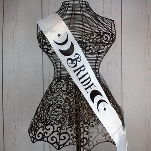 Bride Sash,Brides Coven Sash, bachelorette sash, Gothic Bridal Party Sash,goth bride bachelorette , Halloween Bridal Party,Custom Sash