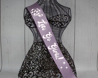 Lets Go Girls Bachelorette Sash, country Bride Sash, bachelorette sash, Disco Cowboy Bridal Party Sash, Custom Sash,Glitter Sash