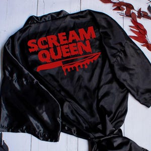Scream Queen Slasher Robe, Halloween Lover, Gothic Robe, Getting Ready Robe, Plus Size Robe, Customized Robe
