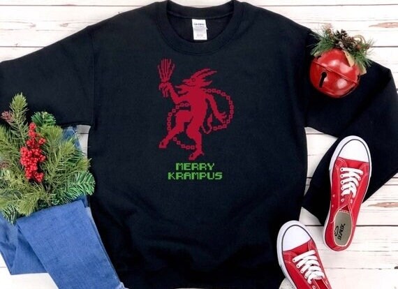 Krampus ugly shop christmas sweater