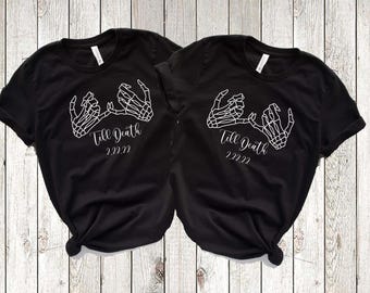 Till Death Couples Shirt , Bestfriends Shirt , Matching Wedding  Shirt, Engagement Gift , Goth Wedding Decor, Halloween Wedding Shirts