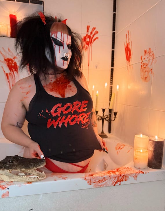 Gore Whore Tank, Horror Lover Shirt, Slasher fan gift, Halloween lover, Final Girl Squad: Horror Movie Fan Shirt
