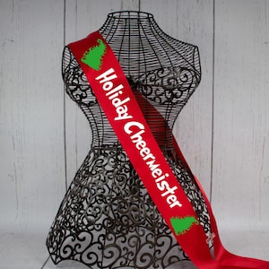 Écharpe de Noël, Écharpe de fête de Noël, Écharpe personnalisée pour le défilé de Noël, Décorations de Noël personnalisées, Écharpe de Noël personnalisée