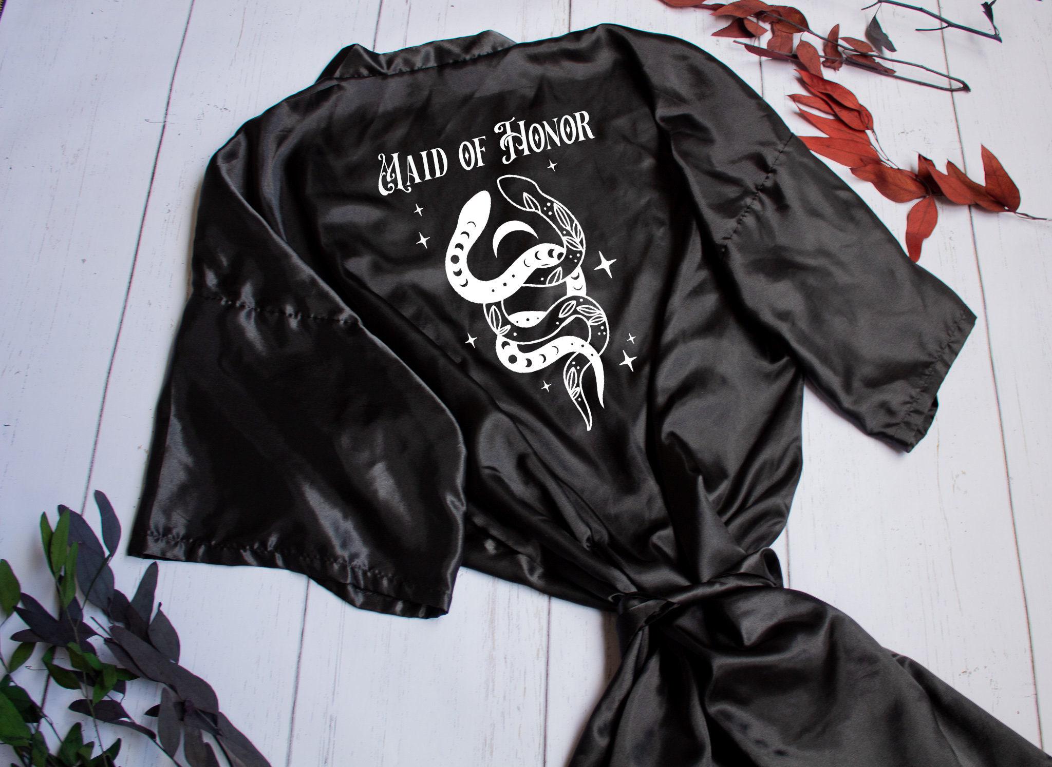 Bridal Snakes Bride Robe, Maid of Honor Robe, Witch Bridal Party Robe ...