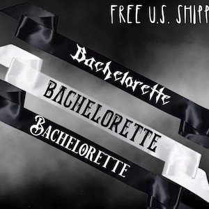 Bachelorette Emo Sash, Gothic Bridal Party Sash, Dark Wedding Gifts, Custom Bridal Sash, Halloween Bridal Party