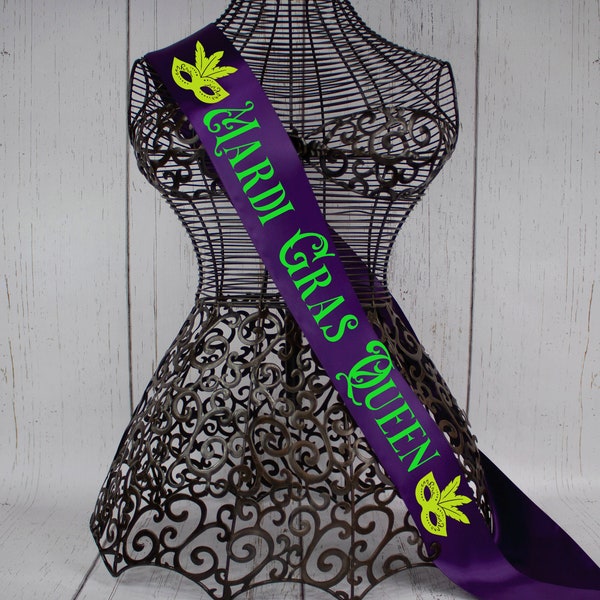 mardi gras queen sash