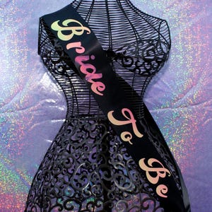 Bride to be Iridescent Sash, Disco Bride Sash, 90s Bride Sash, Last Disco Bachelorette, Bridal Shower