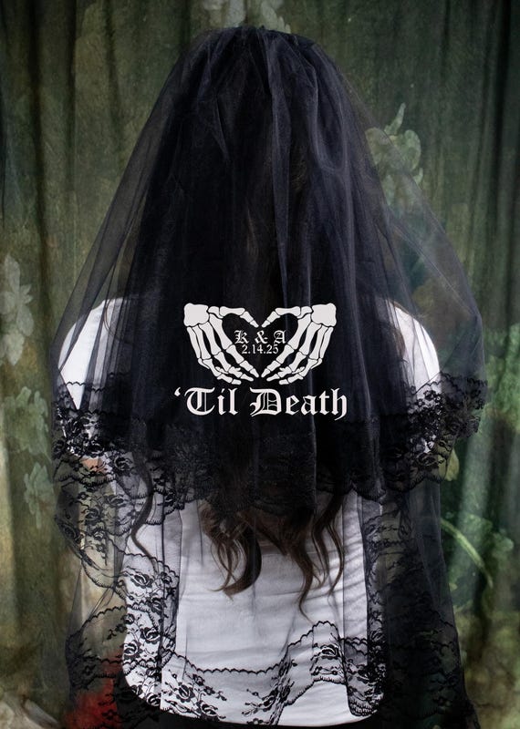 Voile De Mariée Zombie Halloween – Serre-tête Avec Fleurs Noires – Accessoire Déguisement Gothique & Halloween