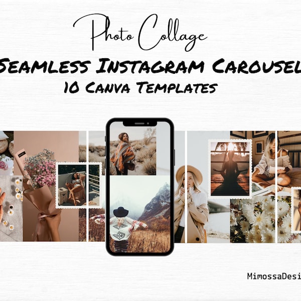 Seamless Carousel Instagram Canva Templates | Instagram Templates | Carousel Instagram | Social Media Templates | Photo Collage