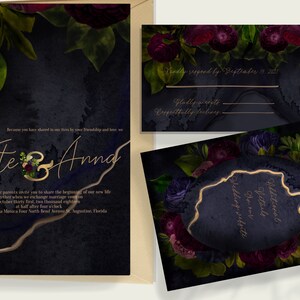 Moody Wedding Invitations Printable Wedding Sign Bundle - Etsy
