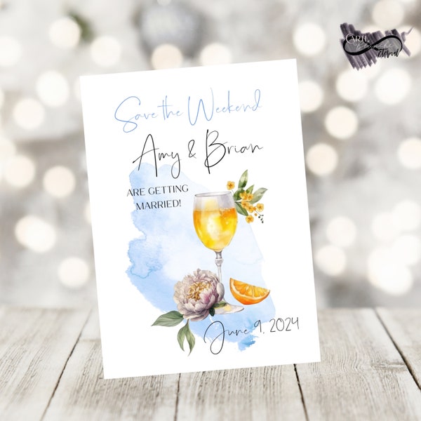 Custom Watercolor Save the Dates, Watercolor Save the Date Template, Watercolor Wedding Art