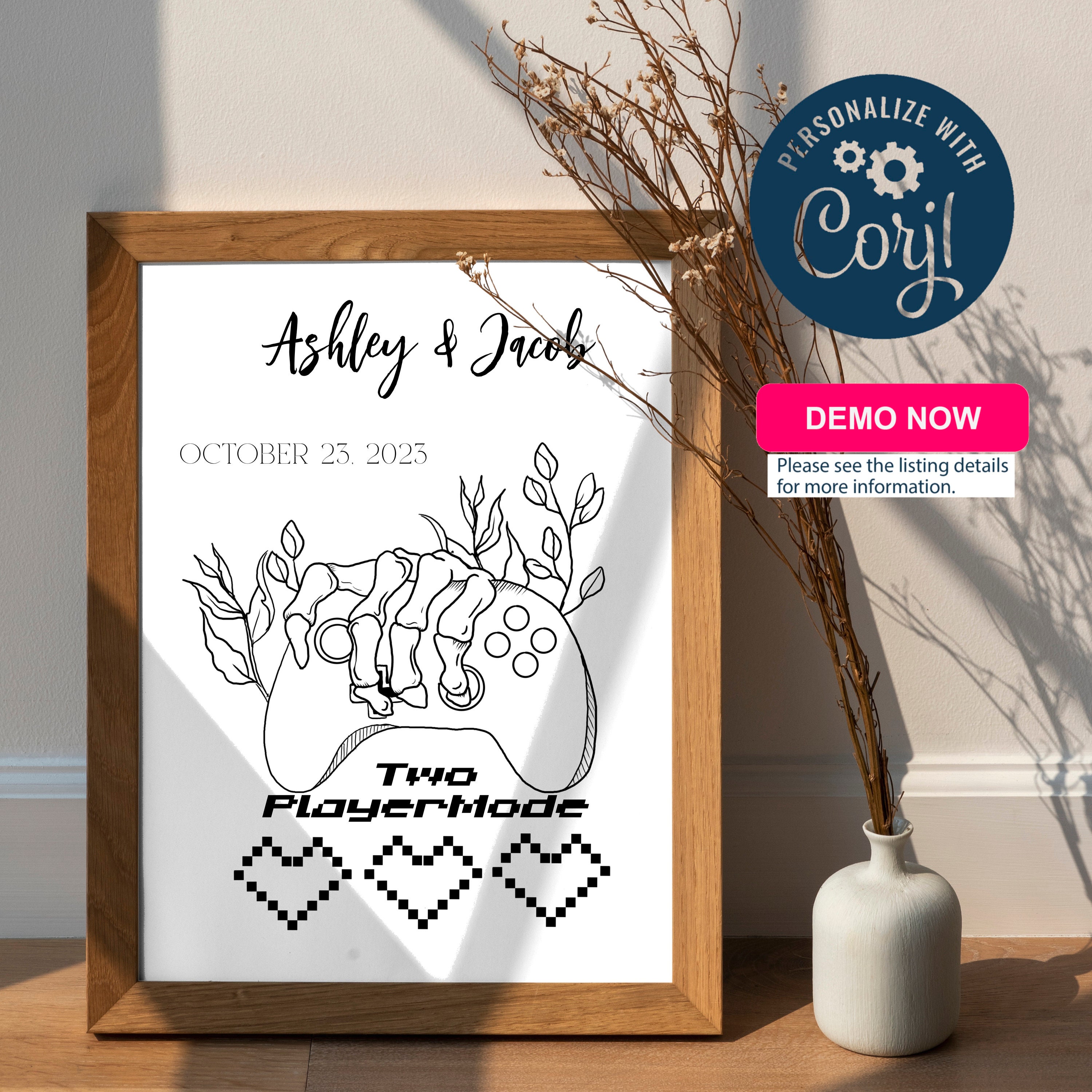 Gamer Wedding, Editable &amp; Printable Wedding Sign, Corjl Instant ...