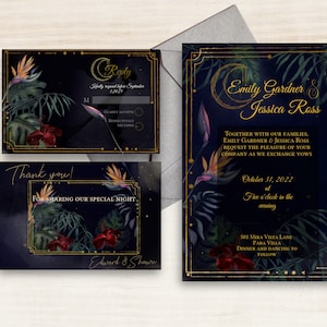 Downloadable Wedding Invitation Suite, Moody Wedding Invitations ...