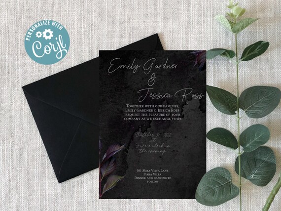 Wedding Invitation Template Instant Download Moody Wedding - Etsy