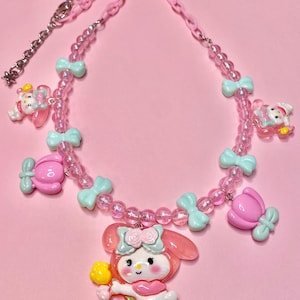 Pink Bunny Necklace