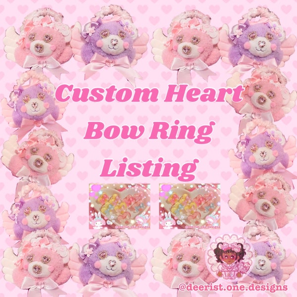 Custom Heart Bow Ring