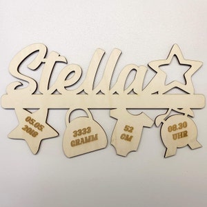 DRYSSON geboortebord geboortebord met uw gegevens op maat gemaakte houten gepersonaliseerde cadeaus voor mama en papa baby kind