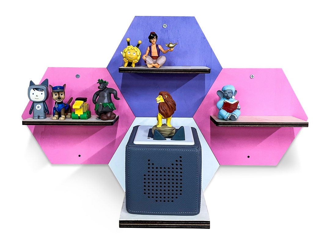 Tonie Shelf Magnetic - Hexagon Regal Für Toniebox Figuren Wanddisplay