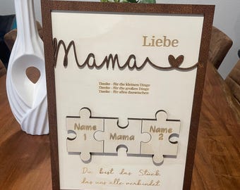 Mother's Day gift for mother or grandmother, a personalized puzzle, a personalized Mother's Day gift for children, a unique Mother's Day gift picture