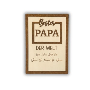 DRYSSON DAD Vater Tag Geschenk für den Papa oder Opa zum Vatertag Vatertagsgeschenk zu Weihnachten Geburtstag individuell Holz individuelles
