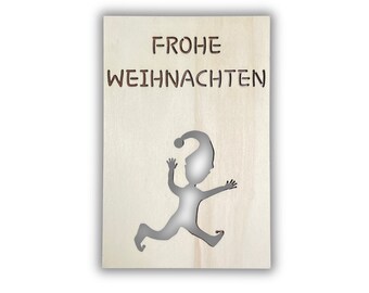 Wichteltür Weihnachten Set Aus Holz – Inkl. Tür, Leiter, Bäumchen, Figuren & Zubehör Zum Dekorieren