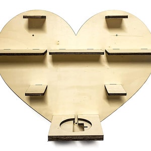 DIY shelf with desired name heart suitable for the Toniebox music box to paint Tonie shelf Tonie Box shelf children&#39;s room