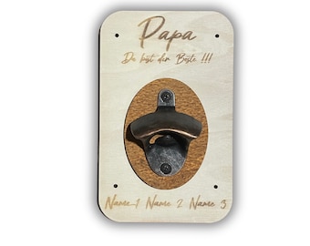 Dad Father's Day Gift for Dad or Grandpa for Father's Day Wall Bottle Opener Personalized Father's Day Gift Wall Bottle Opener Man