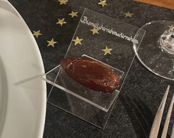 Bismillahirrahmanirrahim Ramadan datumhouder voor Eid snel breken Ramazan breken snel Mubarak Kareem dateert 4 St. Islam zegt Bismillah