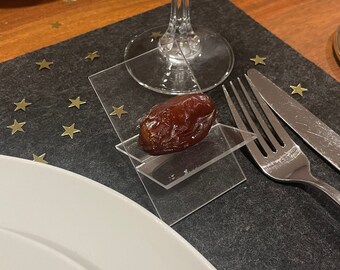 Bismillahirrahmanirrahim Ramadan datumhouder voor Eid snel breken Ramazan snel breken Mubarak Kareem data 4 stuks Islam zonder gravure