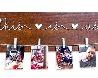 DRYSSON Family this is us Gift for Mom Dad Grandma and Grandpa Picture Frame Christmas Birthday Grandchildren Children Picture Frame