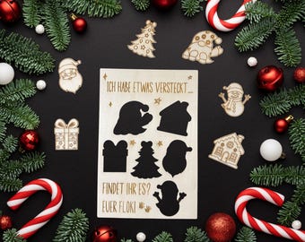 Personalized elf door, elf prank, elf game, search game for elf set, desired name, elf, Christmas, individual, desired name, Advent