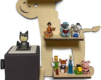 DIY shelf with desired name Zebra suitable for the Toniebox music box to paint Tonie shelf Tonie Box shelf children's room