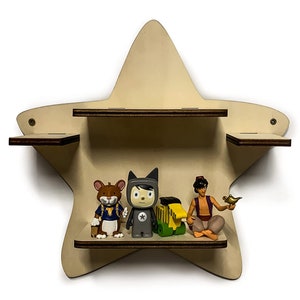 Regal Erweiterung Stern für die Musikbox passend für Toniebox Kinder Baby Zimmer zum bemalen mit Wunschname Geschenk Geburtstag Weihnachten