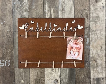 DRYSSON Grandchildren 2 row gift for grandma and grandpa picture frame Christmas birthday grandchildren children picture frame grandparents great