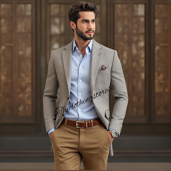 light grey dress pants outfit mens Stretch Linen Dress Pants for Tall Men in Navy Linen 38 / 36 / Navy Linen
