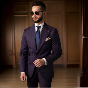 Purple man 3 piece suits , grooms men suit, outfit wedding bespoke, Parties Groomsmen Suit, Wedding Attire tailored fit formal suits