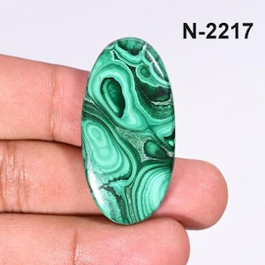 Malaquita natural - Cabujón de malaquita pulida - Piedra preciosa suelta - Cristal de malaquita para hacer joyas y colgantes.