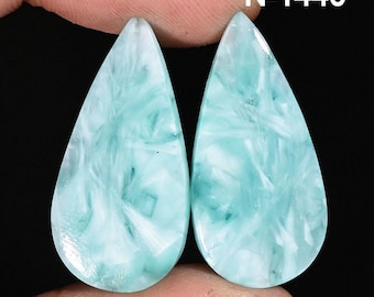 Natural Blue  Hemimorphite Cabochon Gemstone Pairs , Natural Hemimorphite jewelry Making Pairs ,Hemimorphite Crystal Cabochon, Gift For Her