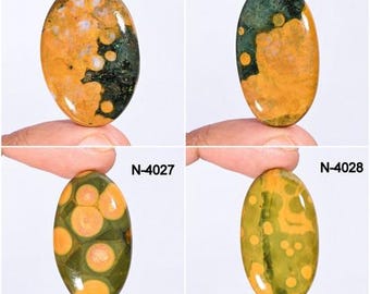 Handmade Ocean Jasper Cabochon – Polished Gemstone for Jewelry