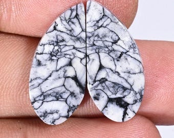 Natural Pinolith Jasper Earring Pairs, Jewelry Making Gemstones