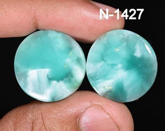 Gorgeous  Hemimorphite Cabochon Gemstone Pairs , Natural Hemimorphite jewelry Making Pairs ,Hemimorphite Crystal Cabochon, Gift For Her