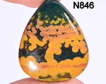 Rare Quality Natural Ocean Jasper Cabochon - Smooth Polished Flat Back Cabochon- AAA+ Quality Ocean Jasper Crystal for jewelry Making Supply