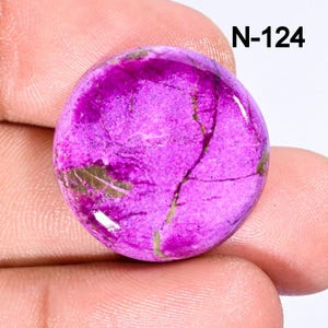 Natural Purple Purpurite Gemstone Cabochon, Flat Back Polished Stone, Purple Stichtite Loose Gemstone For Jewelry Making , DIY Arts Crafts