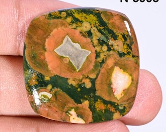 Polished Rhyolite Cabochon – Natural Gemstone for Jewelry Making