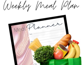 Meal Planner Printable | Weekly Meal Planner | Menu Planning | Meal Planner | Meal Prep | Weekly Menu Planner | Week Meal Plan