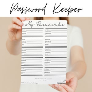 Password Tracker | Password Keeper | Password Organizer | Password Log | Password Sheet
